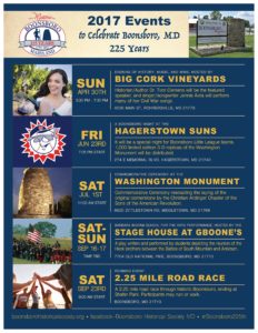 225th Calendar of Events for Boonsboro, MD