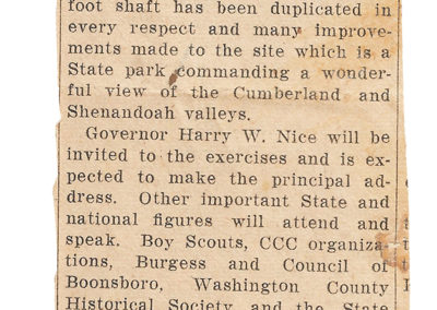 News article - Plans for Exercises at Washington Monument