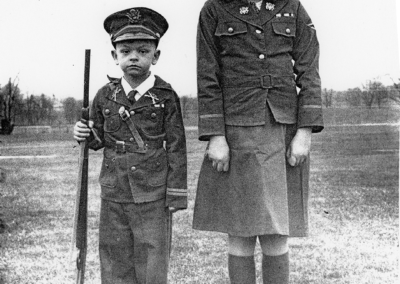 Doug Bast and friend, dressed in military costume