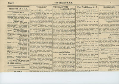 BHS Star February 1933 issue, page 2
