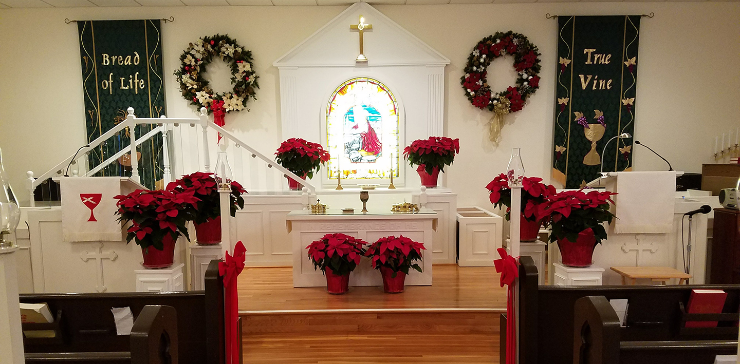 Frist Christian Church at Christmas
