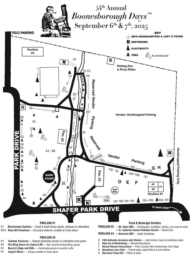 2025 Boonesborough Days Festival Map